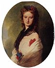Franz Xavier Winterhalter Paintings - Zofia Potocka, Countess Zamoyska by Franz Xavier Winterhalter